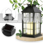 Солнечный светодиодный фонарь BLACK Garden Lamp 2700K Декоративный фонарь